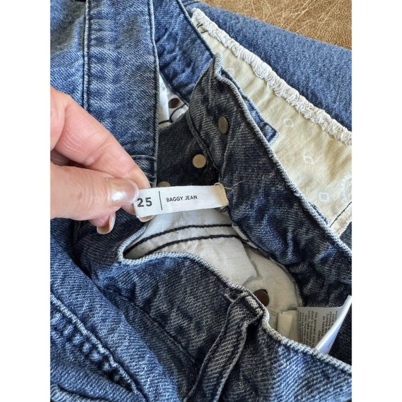 PAC SUN Baggy Flare Jeans Y2K Patchwork Women's Sz 25 - Picture 10 of 15